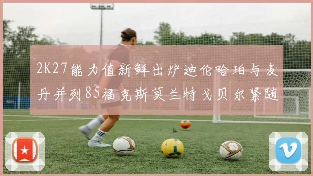 2K27能力值新鲜出炉迪伦哈珀与麦丹并列85福克斯莫兰特戈贝尔紧随其后84